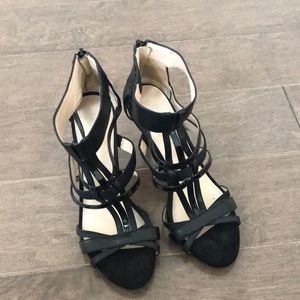 Black Nine West Criss-Cross Heels Pumps Stilettos